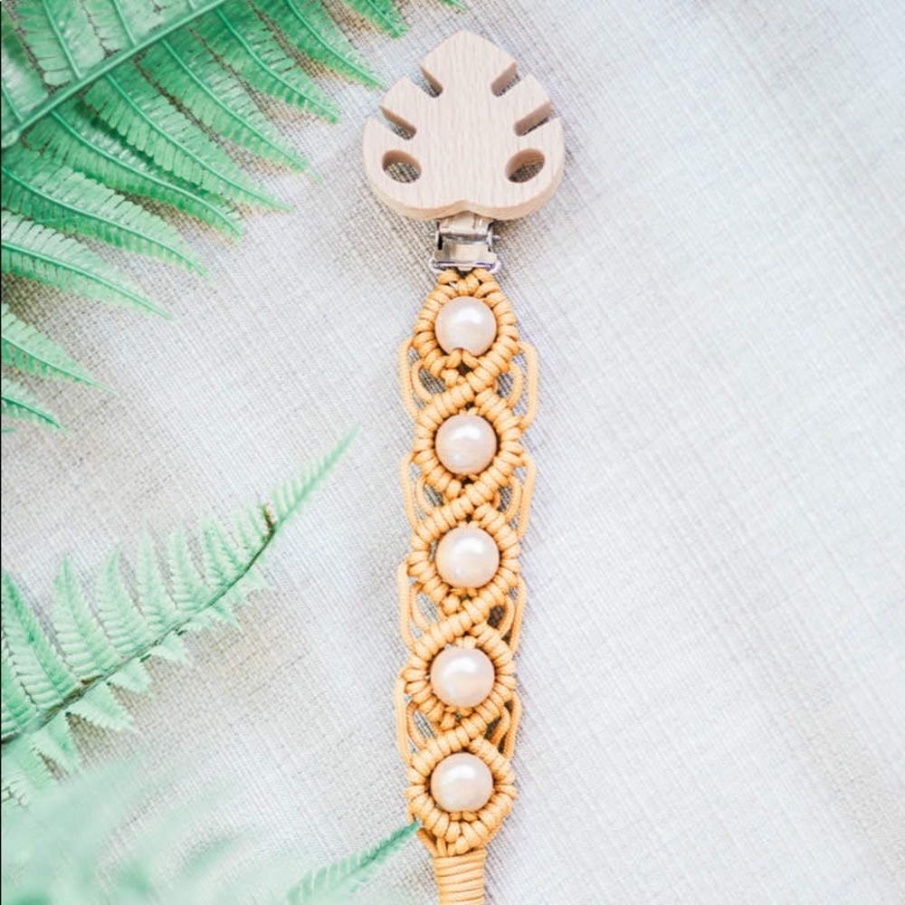 Luxe Macrame Pacifier Clip